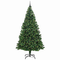 Albero di Natale Artificiale-Albero Natalizio con 300 LED Verde 240 cm 307015