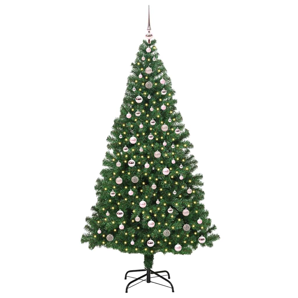 Albero di Natale Artificiale-Albero Natalizio con 300 LED Verde 240 cm 353400