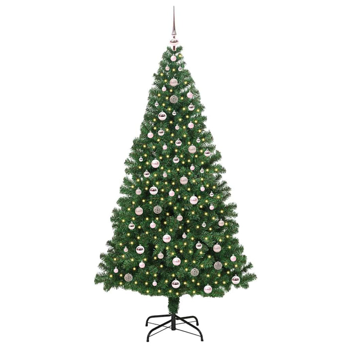 Albero di Natale Artificiale-Albero Natalizio con 300 LED Verde 240 cm 353400