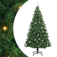 Albero di Natale Artificiale-Albero Natalizio con 300 LED Verde 240 cm 316750