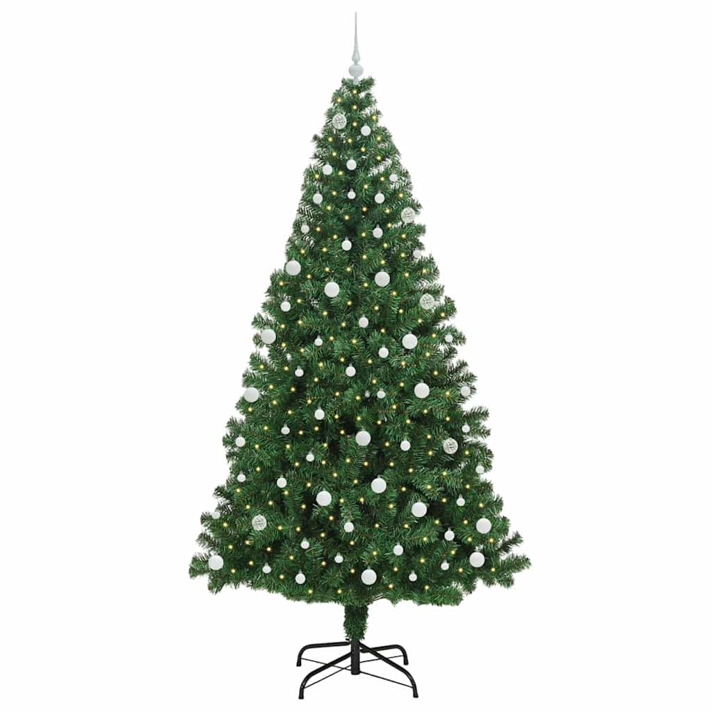 Albero di Natale Artificiale-Albero Natalizio con 300 LED Verde 240 cm 316750