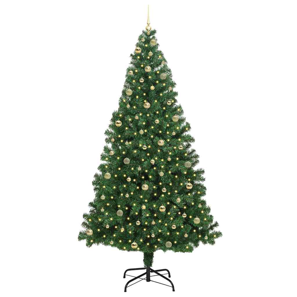 Albero di Natale artificiale con 300 LED Verde 240 cm 3396935