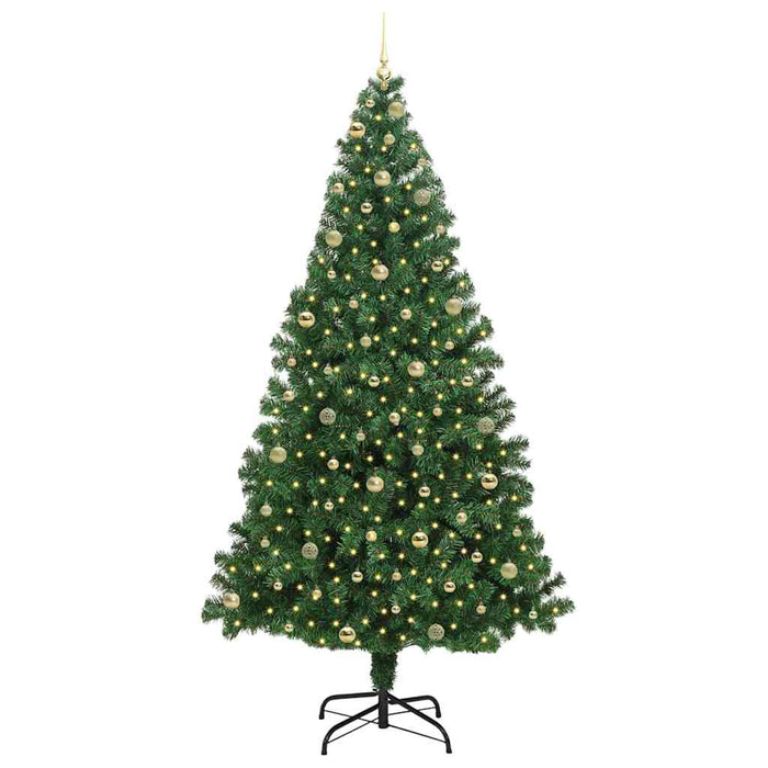 Albero di Natale artificiale con 300 LED Verde 240 cm 3396935