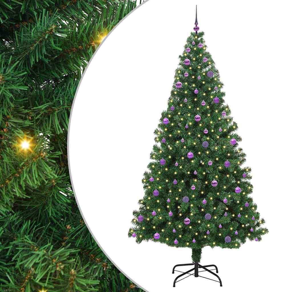 Albero di Natale artificiale con 300 LED Verde 240 cm 3396937