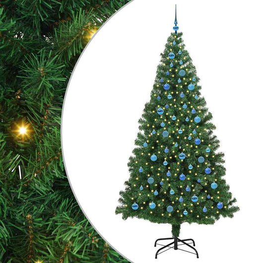 Albero di Natale Artificiale-Albero Natalizio con 300 LED Verde 240 cm 838218