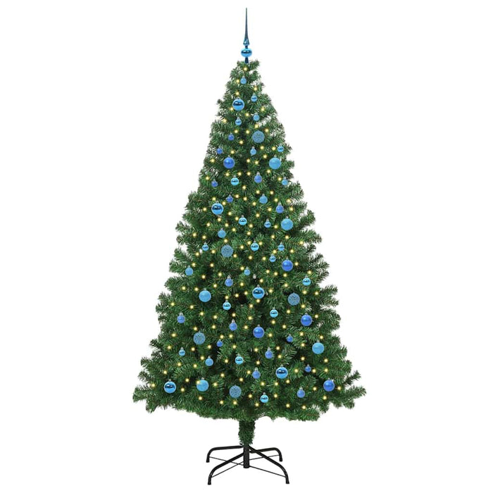 Albero di Natale Artificiale-Albero Natalizio con 300 LED Verde 240 cm 838218