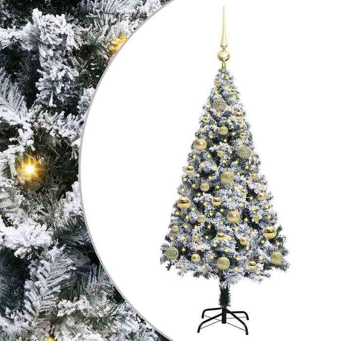 Albero di Natale artificiale con 150 LED Verde 120 cm 3396944