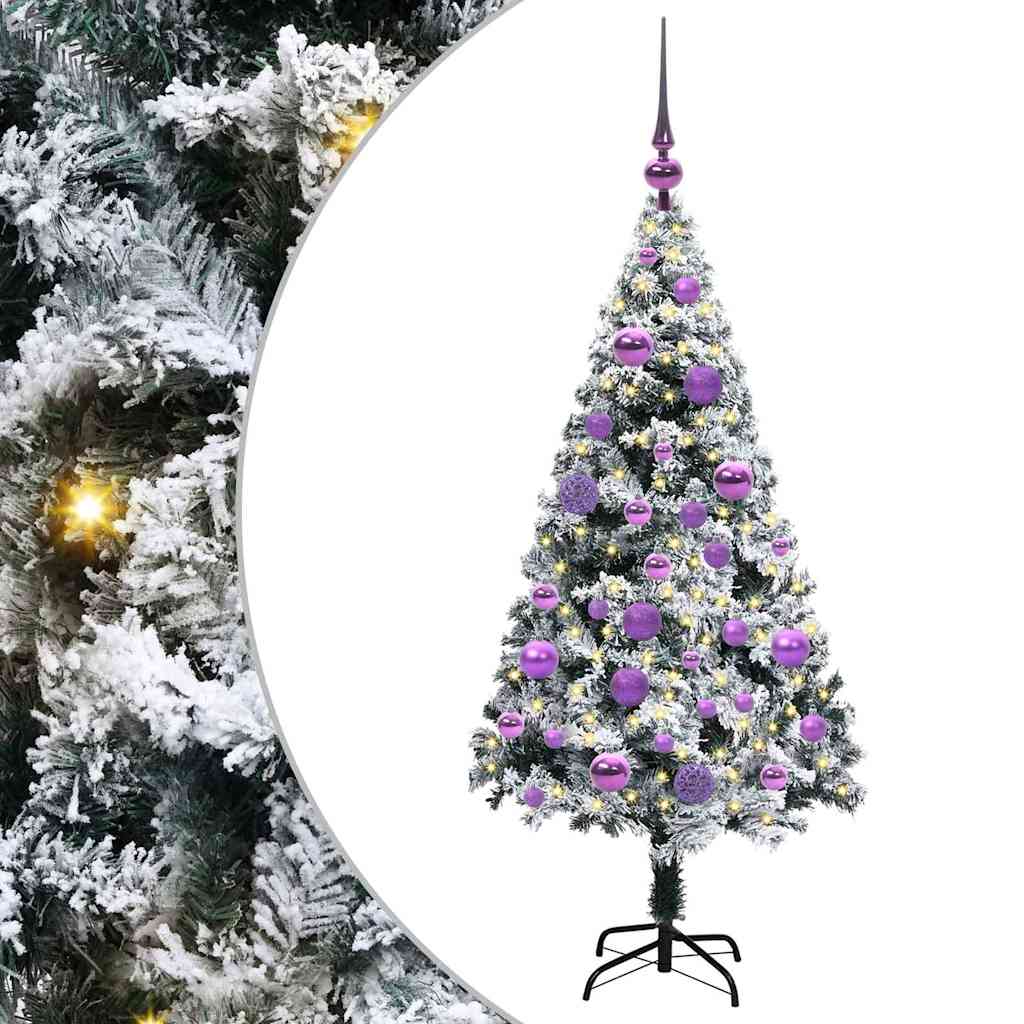 Albero di Natale artificiale con 150 LED Verde 120 cm 3396946