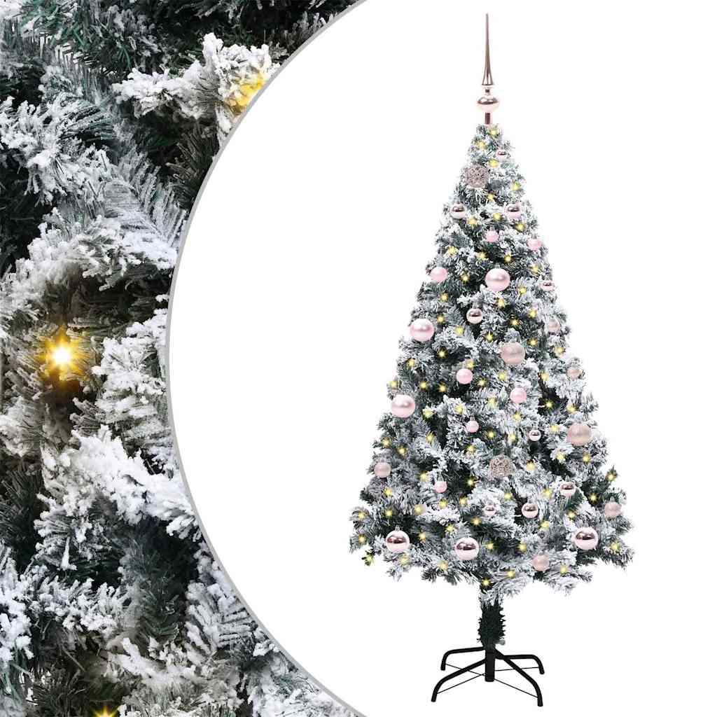 Albero di Natale artificiale con 150 LED Verde 150 cm 3396951