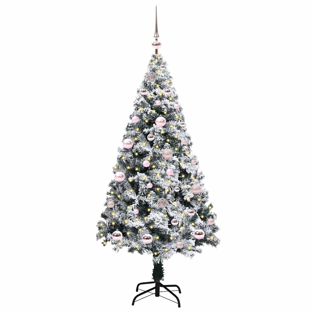 Albero di Natale artificiale con 150 LED Verde 150 cm 3396951