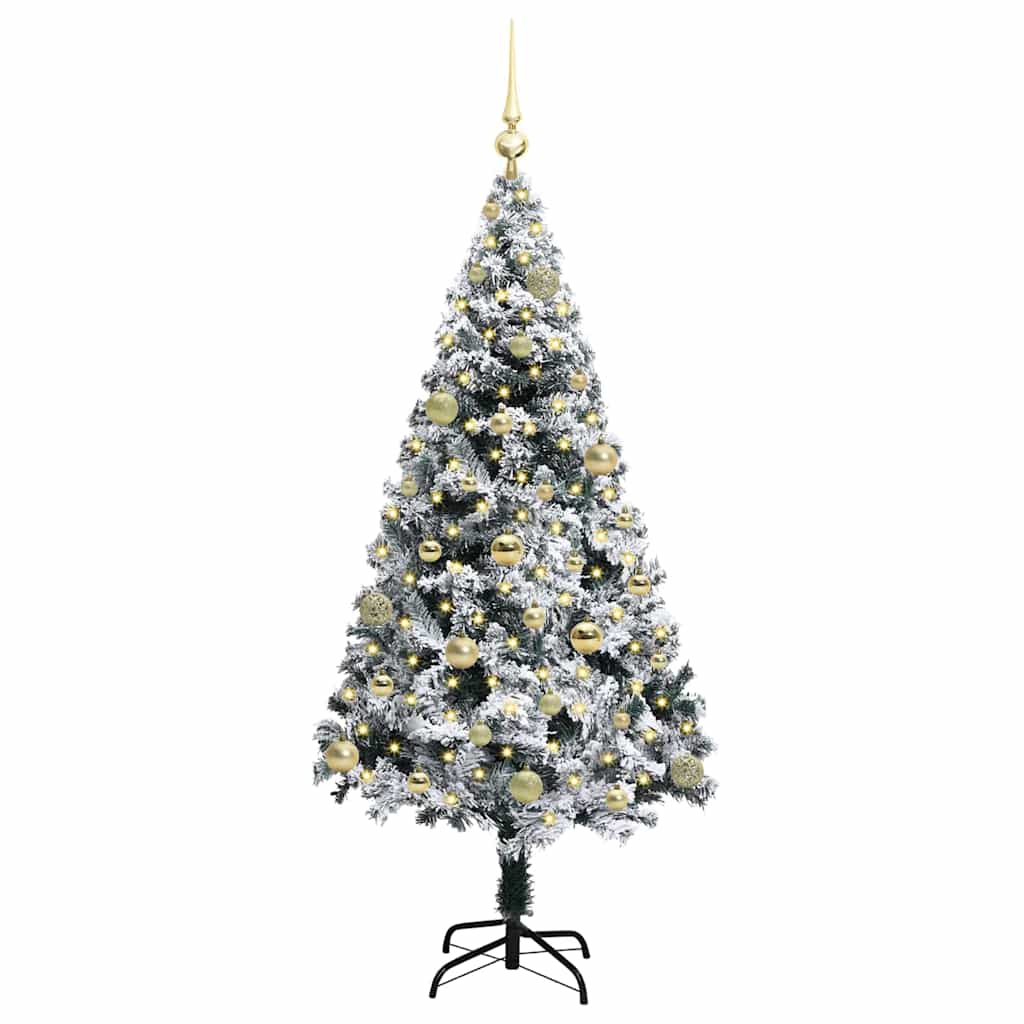 Albero di Natale artificiale con 150 LED Verde 150 cm 3396953