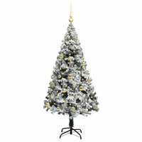 Albero di Natale artificiale con 150 LED Verde 150 cm 3396953