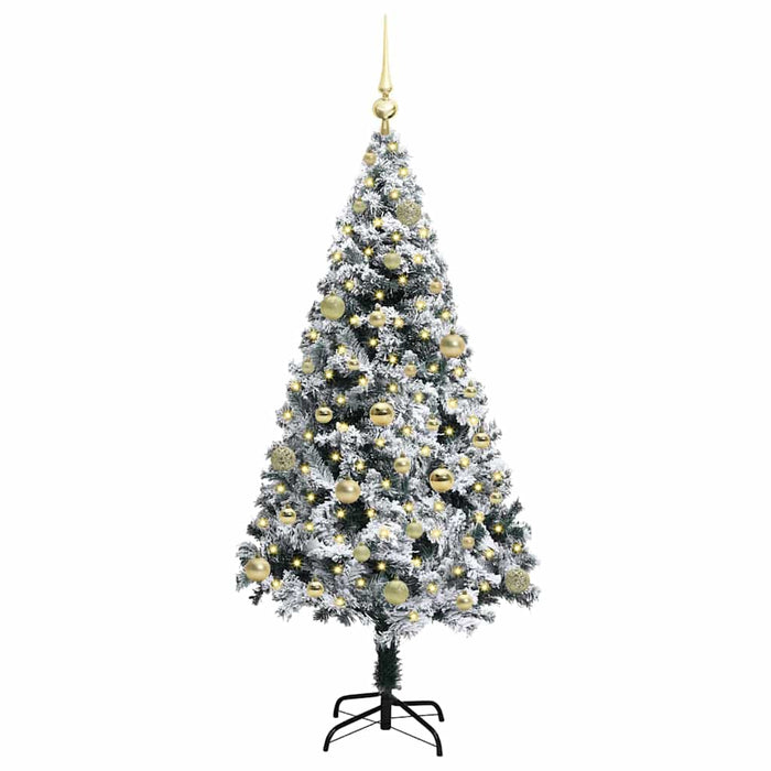 Albero di Natale artificiale con 150 LED Verde 150 cm 3396953