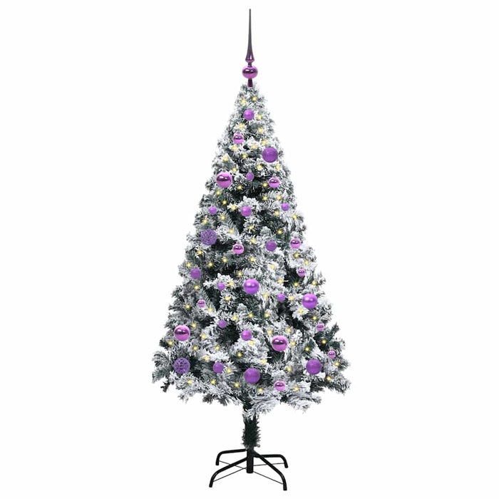 Albero di Natale artificiale con 150 LED Verde 150 cm 3396955