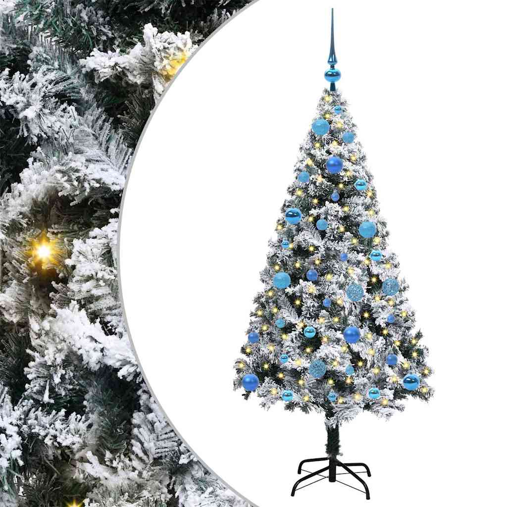 Albero di Natale artificiale con 150 LED Verde 150 cm 3396956