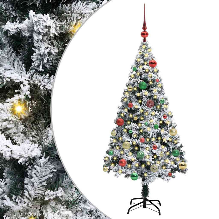 Albero di Natale artificiale con 150 LED Verde 150 cm 3396957