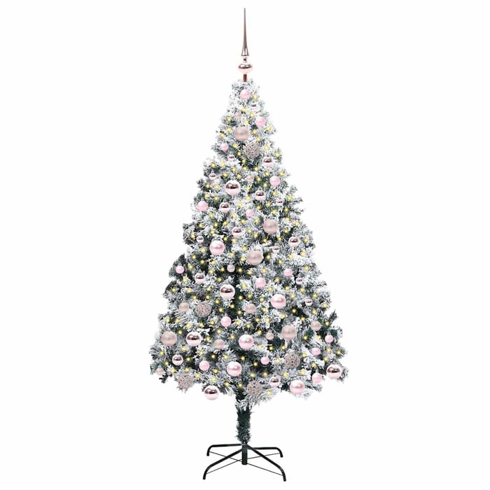 Albero di Natale Artificiale-Albero Natalizio con 300 LED Bianco 180 cm 843416