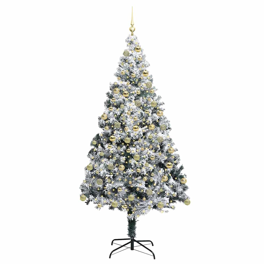 Albero di Natale artificiale con 300 LED Verde 180 cm 3396966