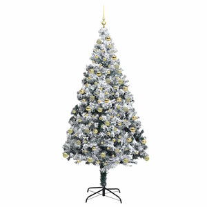 Albero di Natale artificiale con 300 LED Verde 180 cm 3396966