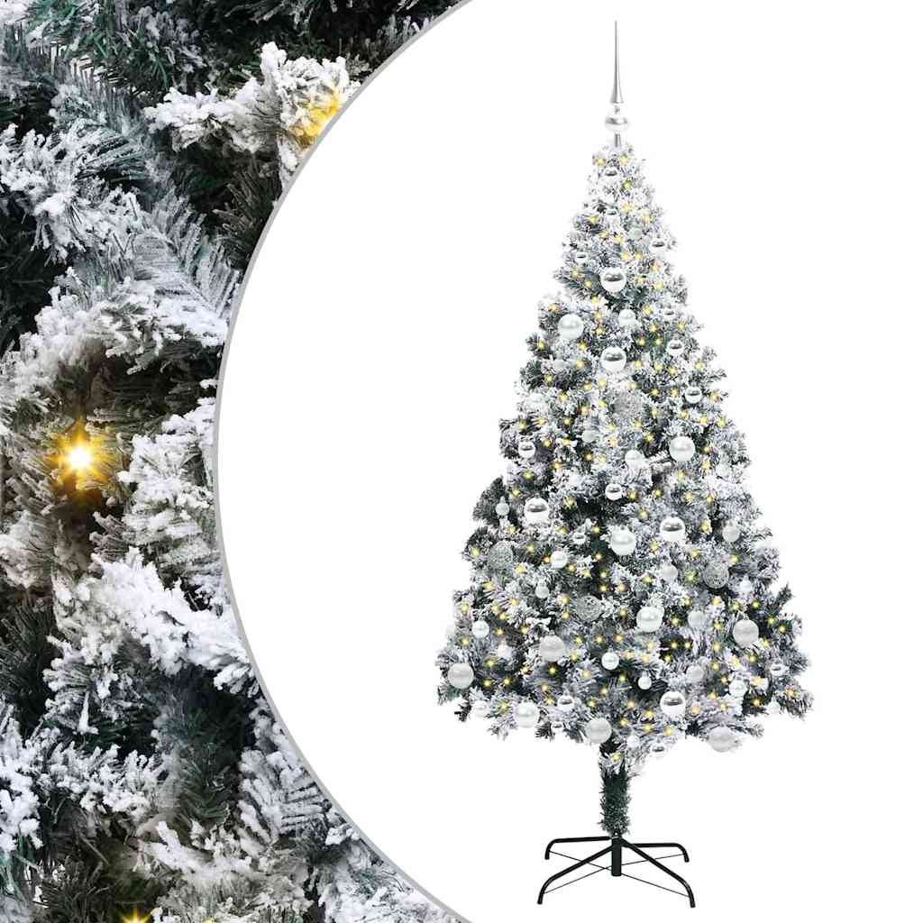 Albero di Natale artificiale con 300 LED Verde 180 cm 3396967