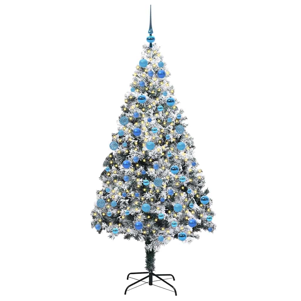 Albero di Natale Artificiale-Albero Natalizio con 300 LED Bianco 180 cm 660870