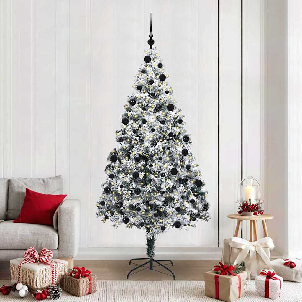 Albero di Natale artificiale con 300 LED Verde 210 cm 3396972