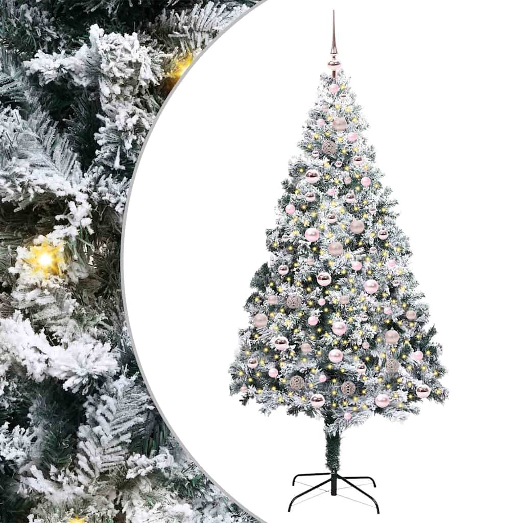 Albero di Natale artificiale con 300 LED Verde 210 cm 3396973