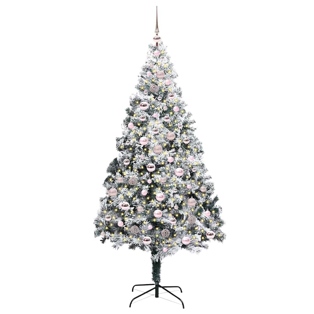 Albero di Natale artificiale con 300 LED Verde 210 cm 3396973