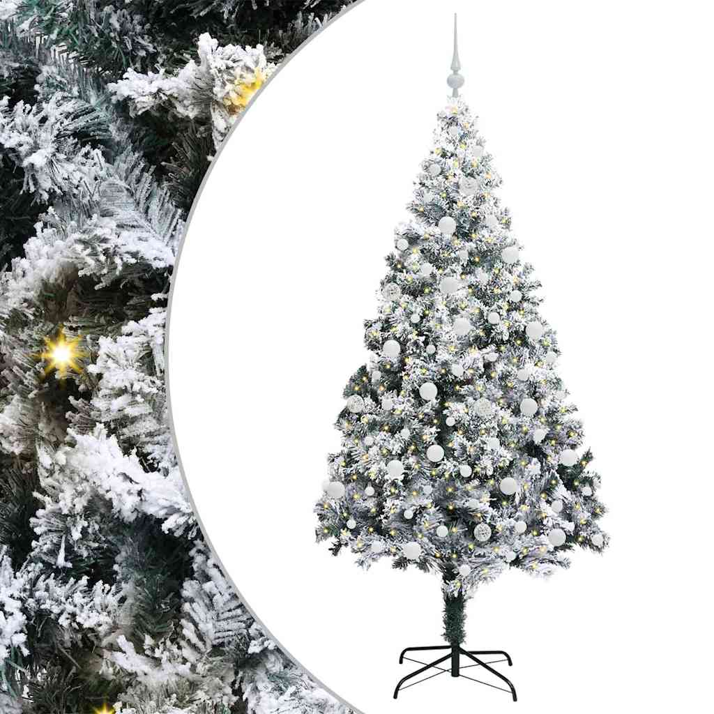 Albero di Natale artificiale con 300 LED Verde 210 cm 3396974