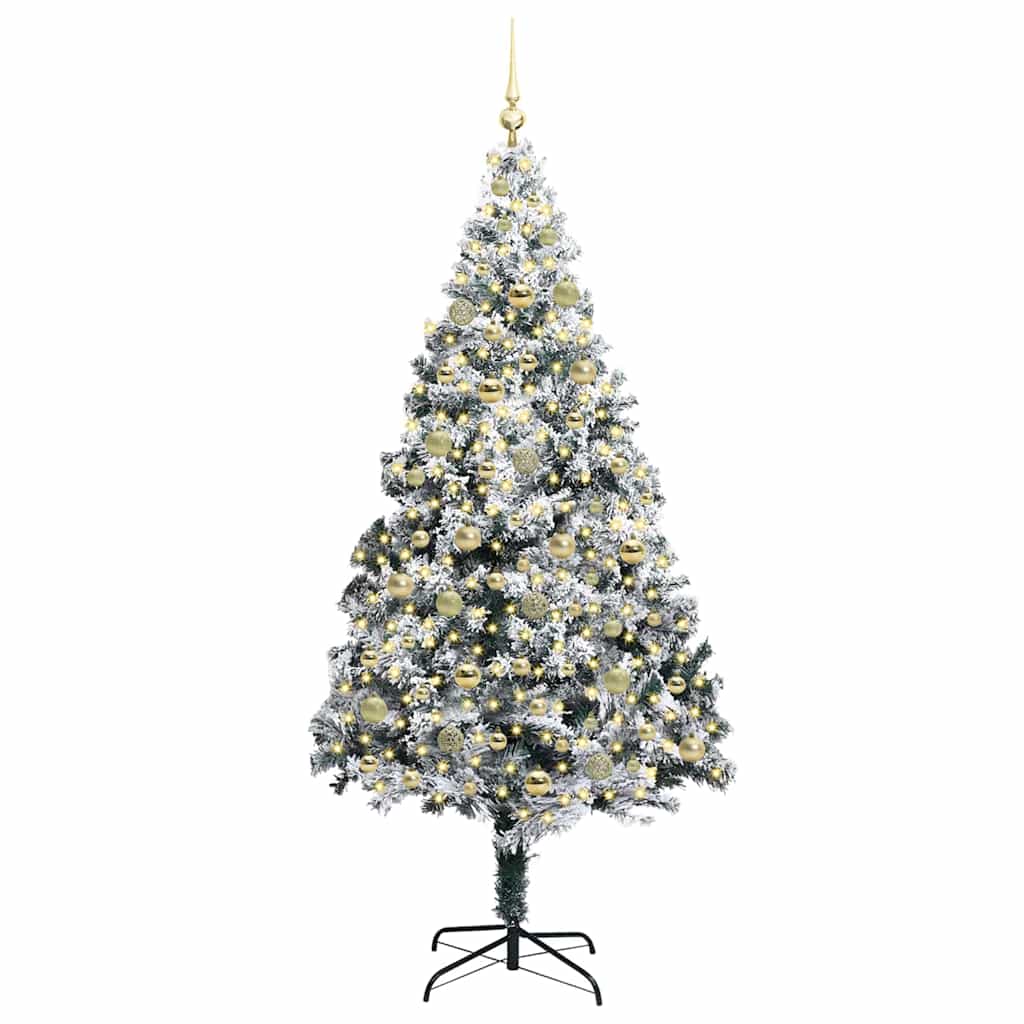 Albero di Natale artificiale con 300 LED Verde 210 cm 3396975