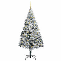 Albero di Natale artificiale con 300 LED Verde 210 cm 3396975