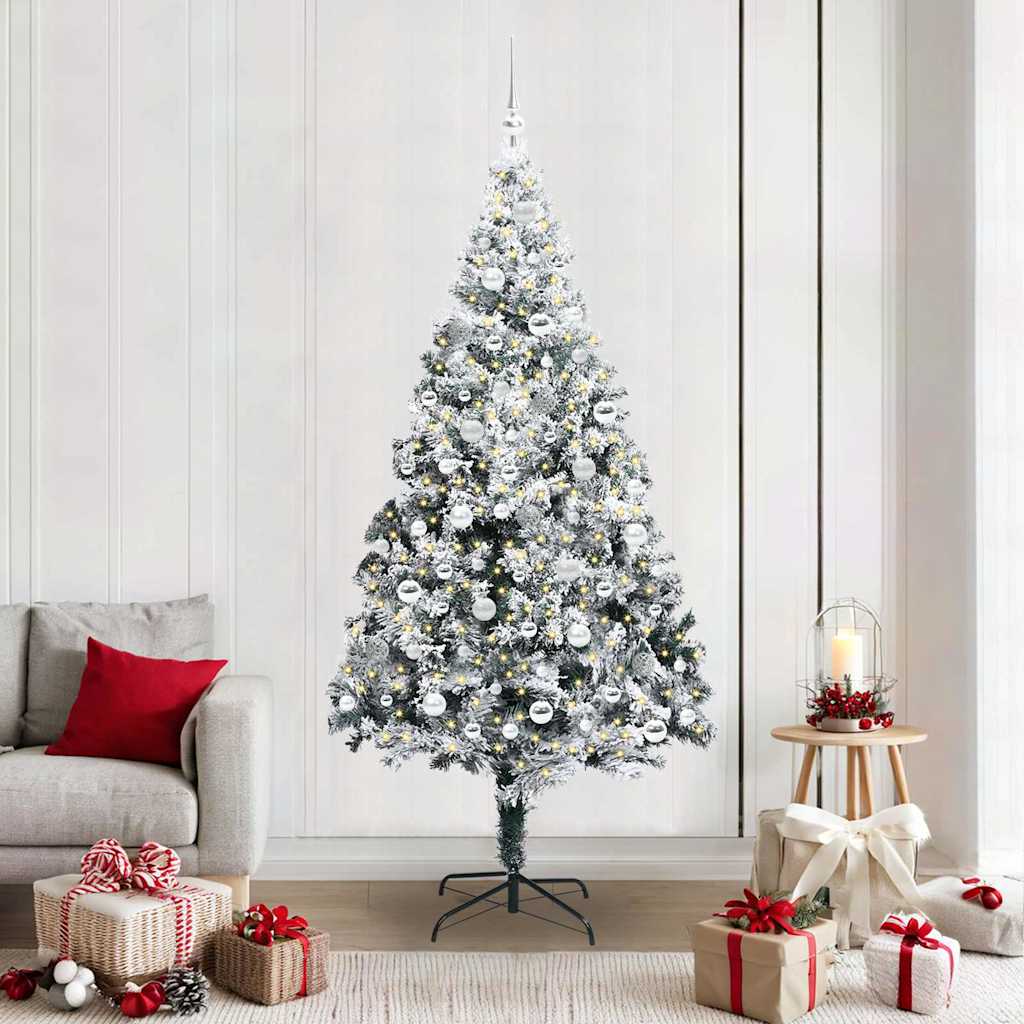 Albero di Natale artificiale con 300 LED Verde 210 cm 3396976
