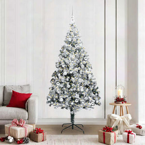 Albero di Natale artificiale con 300 LED Verde 210 cm 3396976