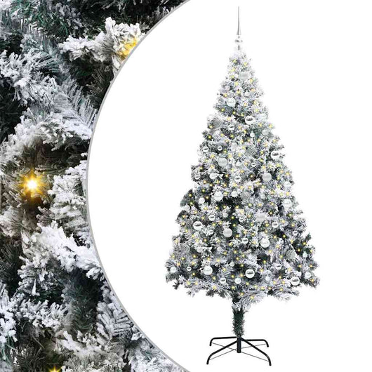 Albero di Natale artificiale con 300 LED Verde 210 cm 3396976