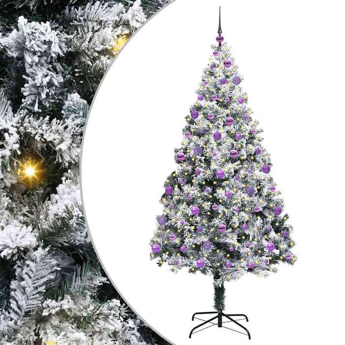 Albero di Natale artificiale con 300 LED Verde 210 cm 3396977