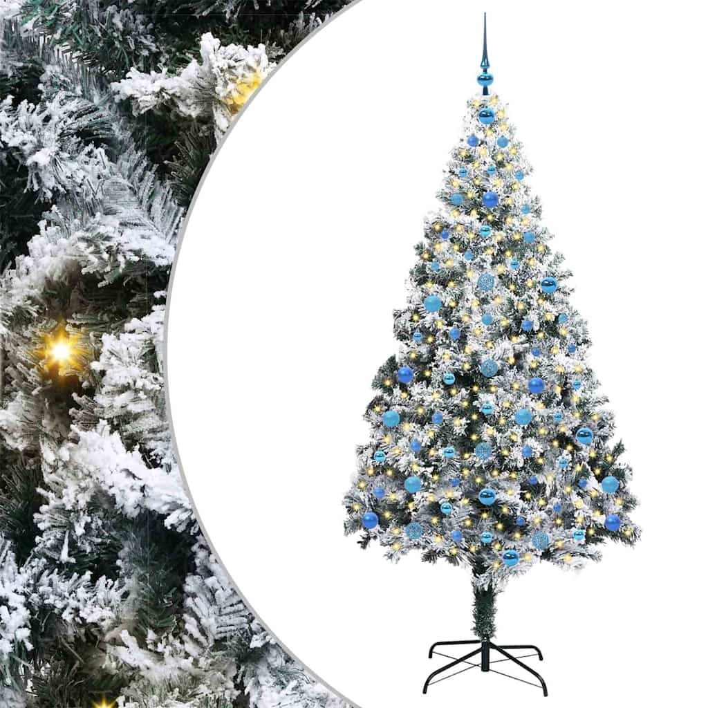 Albero di Natale artificiale con 300 LED Verde 210 cm 3396978
