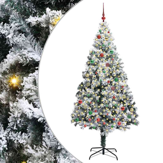 Albero di Natale artificiale con 300 LED Verde 210 cm 3396979