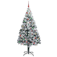 Albero di Natale artificiale con 300 LED Verde 210 cm 3396979