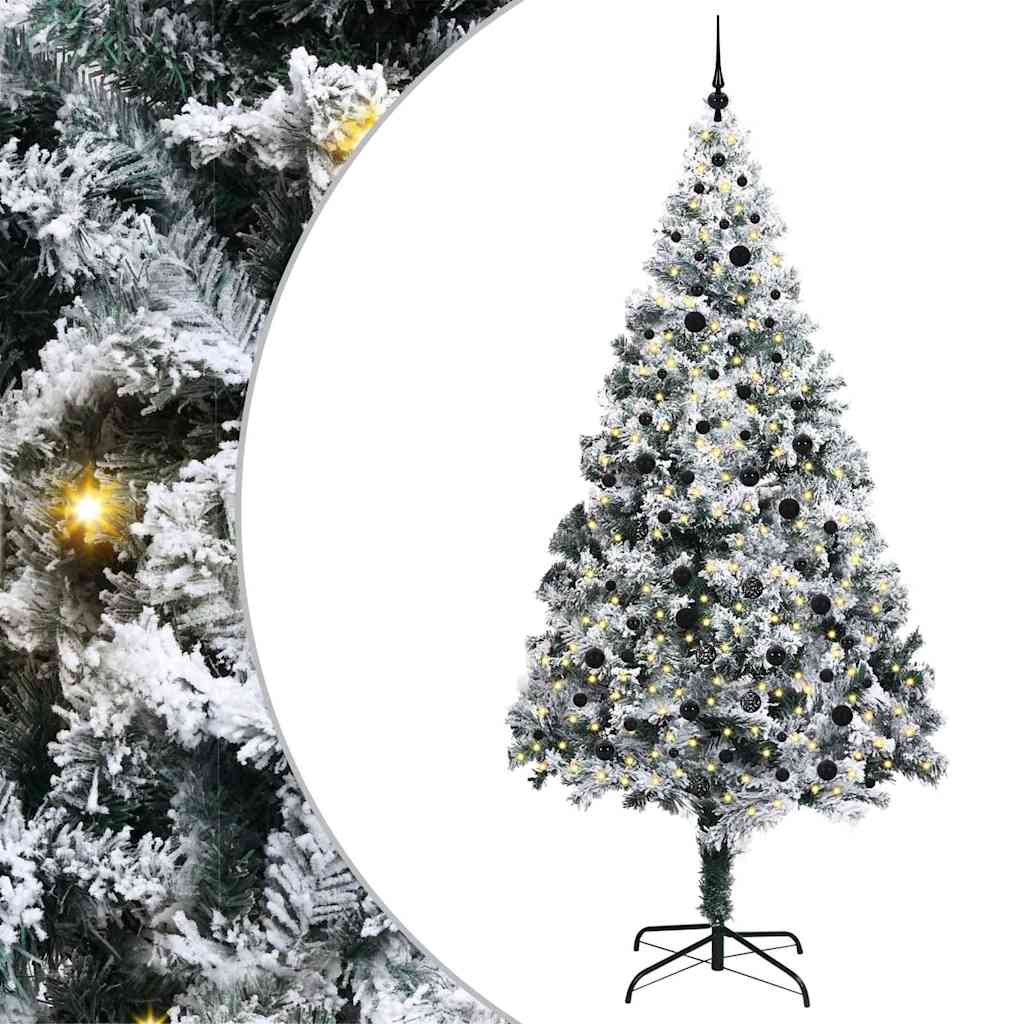 Albero di Natale Artificiale-Albero Natalizio con 300 LED Bianco 240 cm 496076