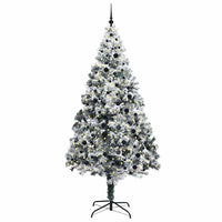 Albero di Natale Artificiale-Albero Natalizio con 300 LED Bianco 240 cm 496076
