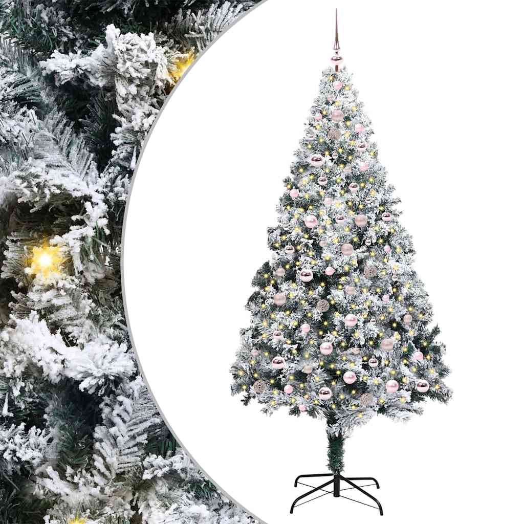 Albero di Natale Artificiale-Albero Natalizio con 300 LED Bianco 240 cm 671041