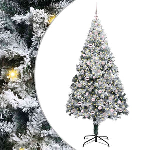 Albero di Natale Artificiale-Albero Natalizio con 300 LED Bianco 240 cm 671041