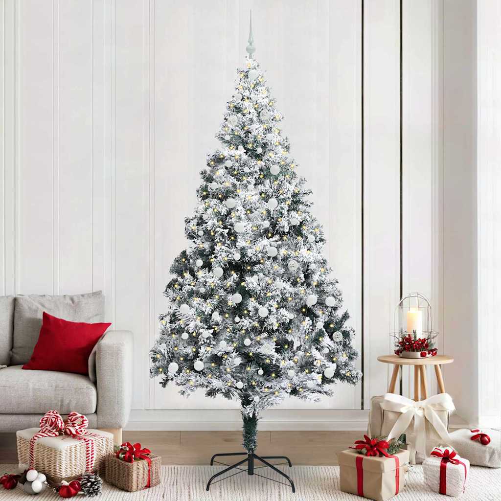 Albero di Natale artificiale con 300 LED Verde 240 cm 3396983