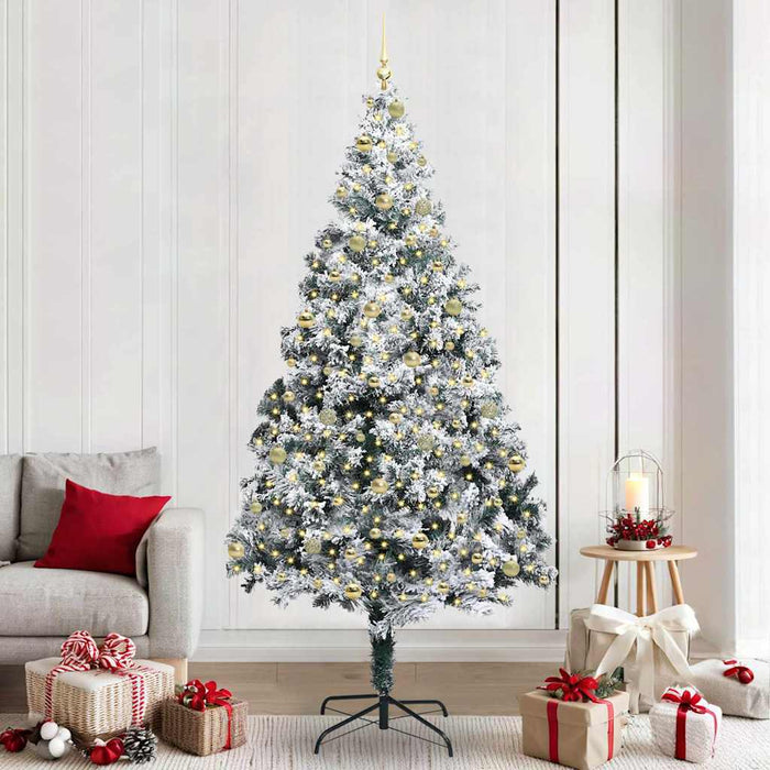 Albero di Natale artificiale con 300 LED Verde 240 cm 3396984