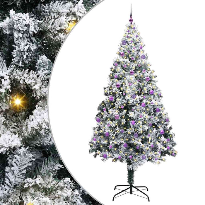 Albero di Natale Artificiale-Albero Natalizio con 300 LED Bianco 240 cm 573132