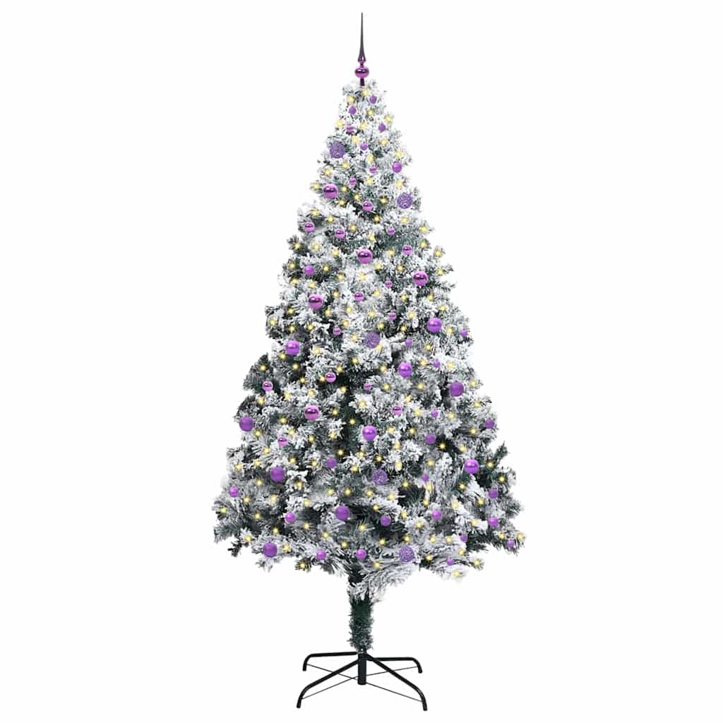 Albero di Natale Artificiale-Albero Natalizio con 300 LED Bianco 240 cm 573132