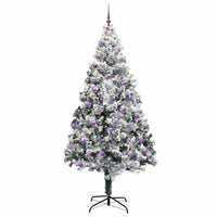 Albero di Natale Artificiale-Albero Natalizio con 300 LED Bianco 240 cm 573132