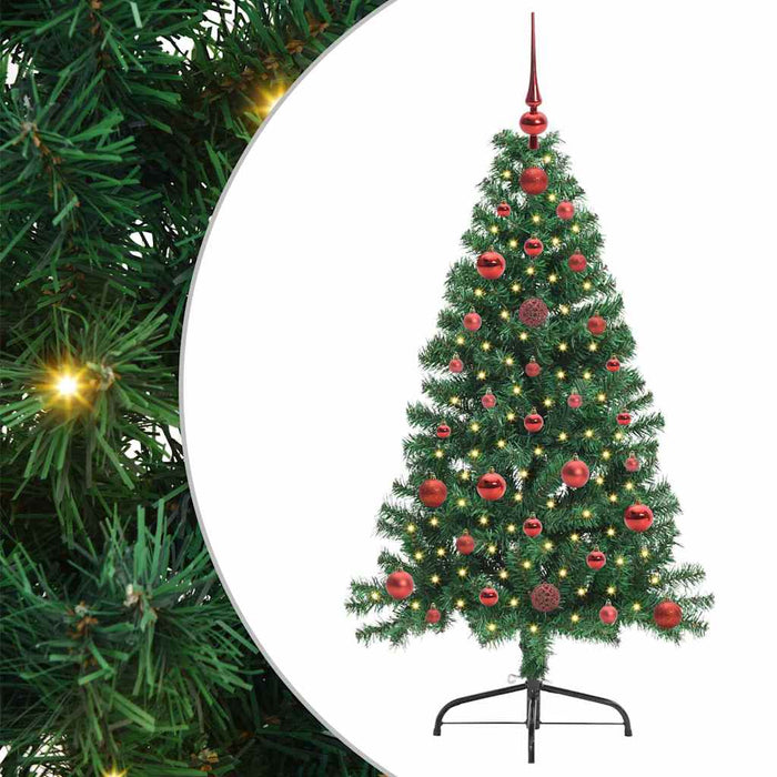 Albero di Natale Artificiale-Albero Natalizio con luci integrate Verde 120 cm 740715