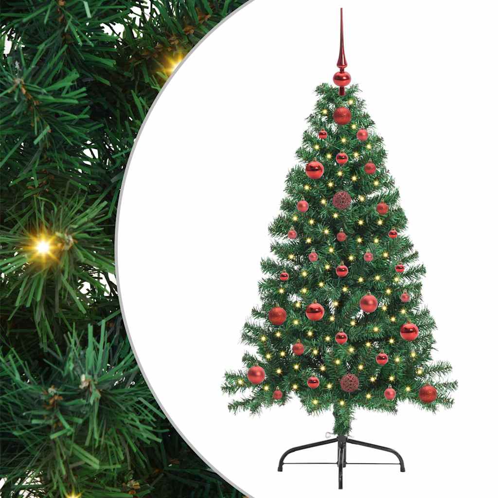 Albero di Natale artificiale con luci integrate Verde 120 cm 3396989