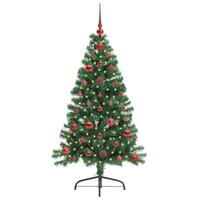 Albero di Natale Artificiale-Albero Natalizio con luci integrate Verde 120 cm 740715